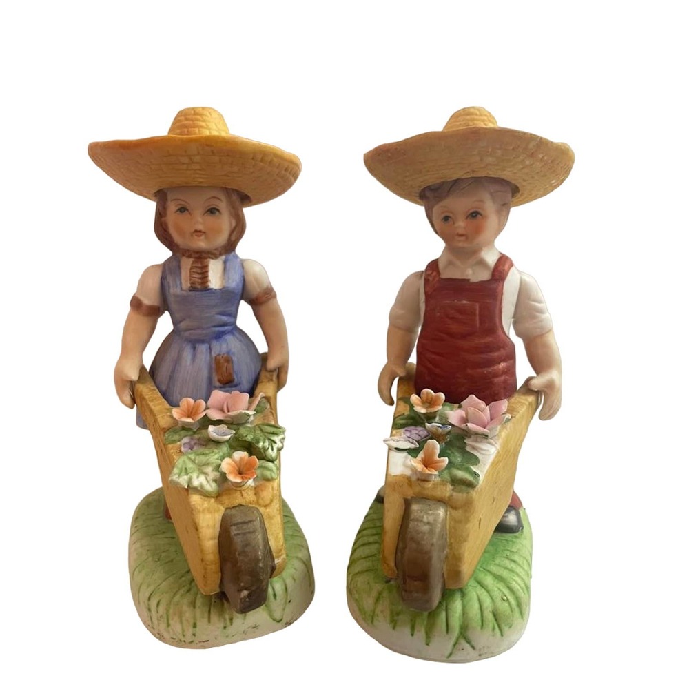 Vintage gardener figurines